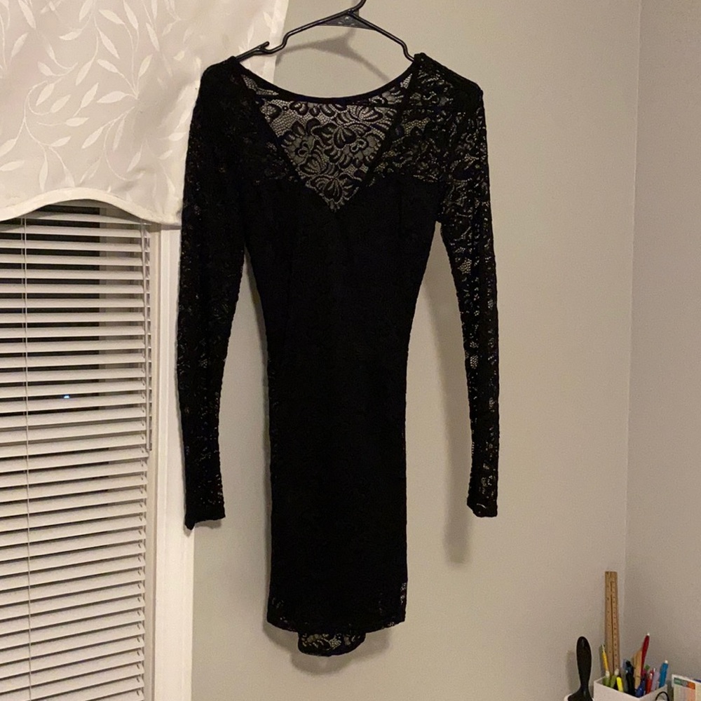 Black lace dress